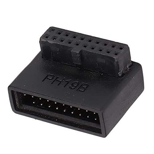 aqxreight USB 3 90°-Adapter für 19 Computerprodukte und 20-Pin-Anschluss-Motherboard-Netzteil (Integriertes Formteil PH19B) von aqxreight