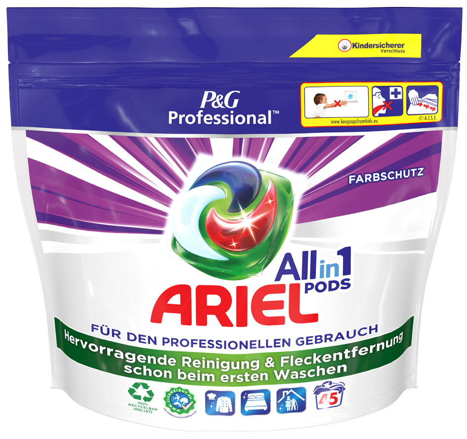 ARIEL PROFESSIONAL All-in-1 Waschmittel Pods Color, 110 WL von ariel professional