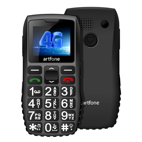 artfone C1+ 4G Seniorenhandy ohne Vertrag | SOS Notruftaste, Ladestation, Lautsprecher, Kurzwahl, Bluetooth, USB-C | Einfaches, Robustes Handy mit Kamera | Deutsches Menü | Große Tasten & Schrift artfone C1+ 4G Seniorenhandy ohne Vertrag | SOS Notruftaste, Ladestation, Lautsprecher, Kurzwahl, Bluetooth, USB-C | Einfaches, Robustes Handy mit Kamera | Deutsches Menü | Große Tasten & Schrift von artfone