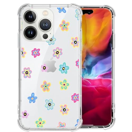 artslion für iPhone 13 Promax hülle durchsichtig 6,7 Zoll, Blumen Handyhülle Stilvolle Designs, Anti-Kratzer Transparent Rückseite von artslion