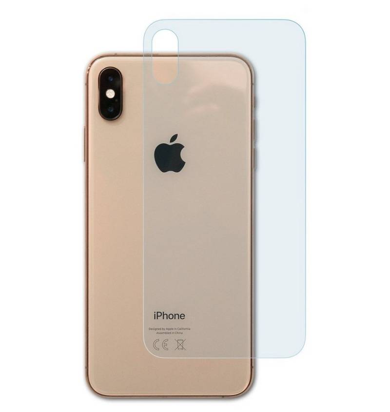 atFoliX Schutzfolie Displayschutzfolie für iPhone XS Max Back cover, (3 Folien), Ultraklar und flexibel von atFoliX