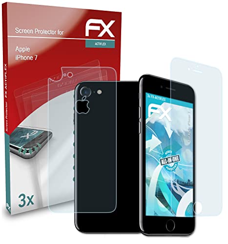 atFoliX Schutzfolie kompatibel mit Apple iPhone 7 Folie, ultraklare und flexible FX Displayschutzfolie (3er Set) von atFoliX