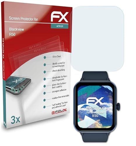 atFoliX Schutzfolie kompatibel mit Blackview R50 Folie, ultraklare und flexible FX Displayschutzfolie (3X) von atFoliX