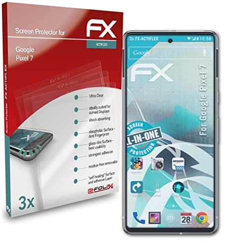 atFoliX Schutzfolie kompatibel mit Google Pixel 7 Folie, ultraklare und flexible FX Displayschutzfolie (3X) von atFoliX