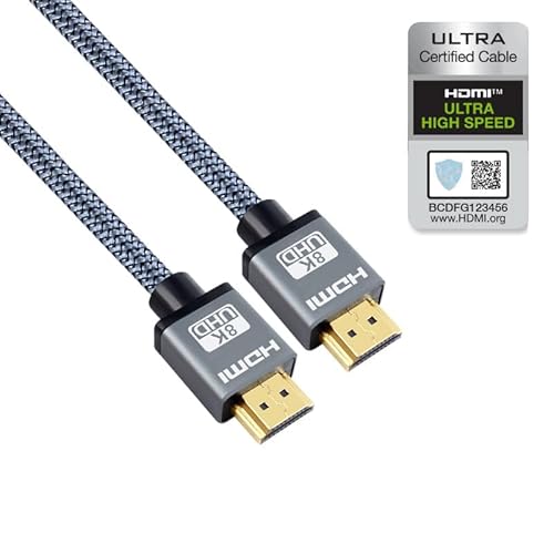 audio pirates Flexibles Ulta HighSpeed HDMI 2.1 Kabel | 10K 8K 60Hz 4K 240Hz 165Hz 144Hz 120Hz 48Gbit/s Ultra HD | eARC HDR 10+ HDCP kompatibel mit Dolby Vision VRR | für Gaming PS5/PS4/Xbox/PC (0,5m) von audio pirates