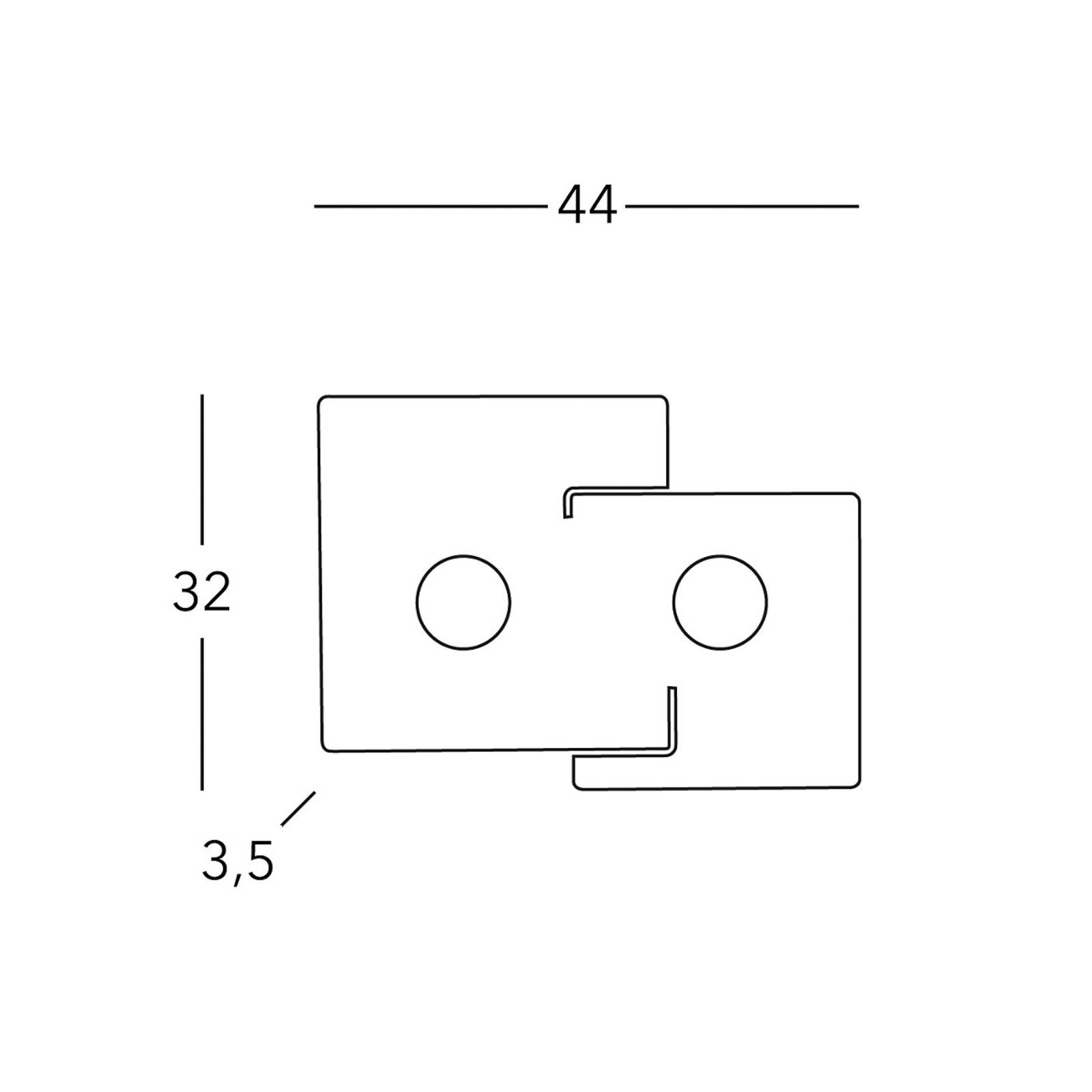 KOLARZ Deckenleuchte Square, weiß, Länge 44 cm, Metall von austrolux