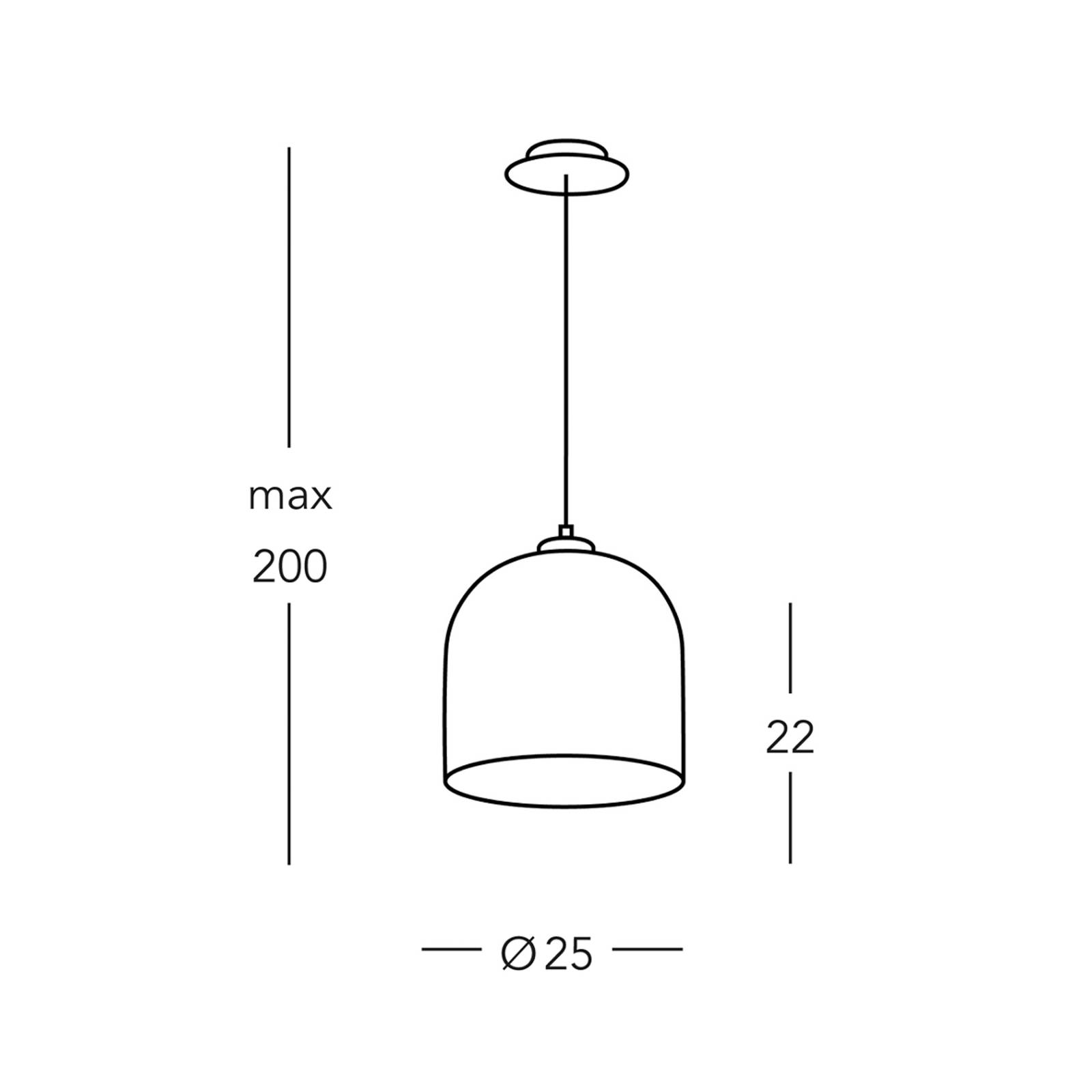 KOLARZ Hängelampe Chalet, Ø 25 cm, weiß/braun, Glas/Holz von austrolux