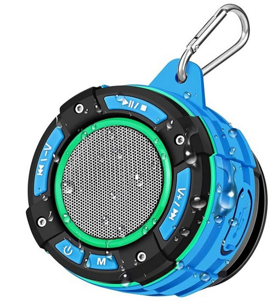 autolock Bluetooth Lautsprecher, Mini Tragbarer Lautsprecher mit 3D Stereo, Bluetooth-Lautsprecher (IPX7 Wasserdicht, Eingebaute Powerbank,Kabelloser mit LED) von autolock