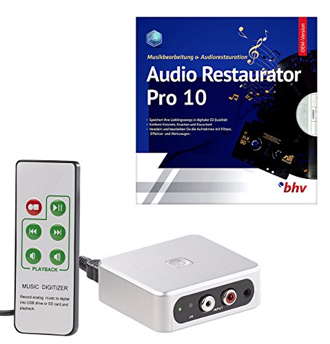 auvisio Audio Digitizer: Autarker Audio-Digitalisierer mit Software Audio Restaurator Pro 11 (Audio Konverter, Audio Rekorder, Cassette digitalisieren) von auvisio