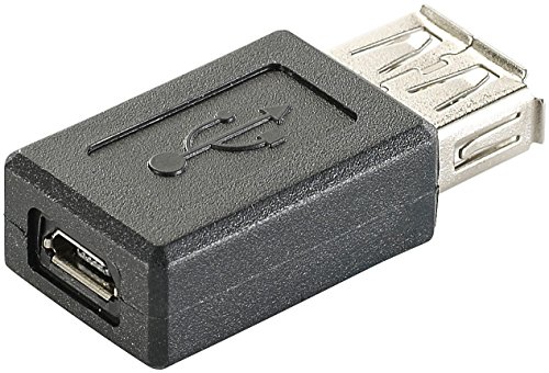 auvisio USB MicroUSB Adapter: USB-2.0-Adapter von USB-A-Buchse zu Micro-USB-B-Buchse (Handy USB Konverter Adapter, Micro Buchse auf Stecker, Verbinder) von auvisio