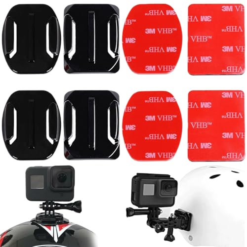 8 Stück Klebehalterung,Go pro Helmhalterung,Go pro Halterung Helm,Go Pro Helm Halter,Go pro Mount,3M Helm Befestigung Gebogene,Kompatibel mit Go Pro Hero 3 3+4 5 6 7 8 9 10 11 12 Action Kameras von banjiabb