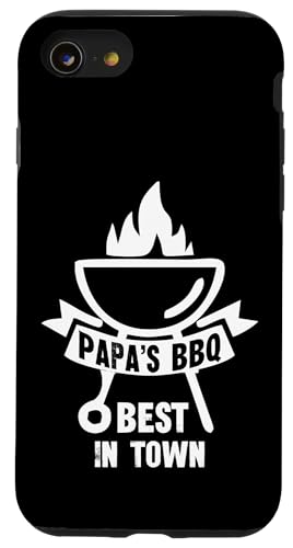 Papa's BBQ Best in Town Grillen, lustiger Grill Hülle für iPhone SE (2020) / 7 / 8 von barbecue accessories I Barbecue Bar-B-Q I BQQ