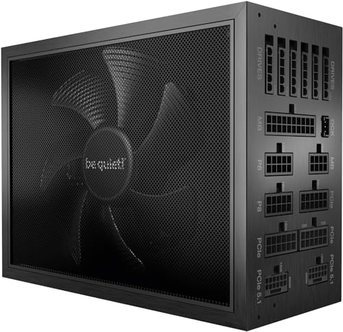 be quiet! Dark Power Pro 13 1300W, ATX 3.0, 80 Plus Titanium, Digital-Steuerung, nahe unhörbarer Silent Wings Lüfter, für PCIe 5.0 und PCIe 6+2 Grafikkarten, 2X 12VHPWR Kabel enthalten, BN331 von be quiet!