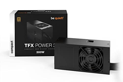 be quiet! TFX Power 3 300W Gold, 80 Plus Gold, temperaturgesteuerter Lüfter 80mm Lüfter, 2 Starke 12V-Leitungen, 2 PCIe-Anschlüsse für leistungsstarke GPUs, BN323 von be quiet!