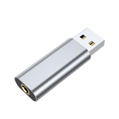 USB-Audio-Dongle, USB-Mikrofonadapter, PC-Headset-Anschlüsse, Audio-Buchsenadapter, USB-Soundkartenadapter, Univarsel-USB-Kopfhörer-Adapter, Audioadapter für Computer von bellv