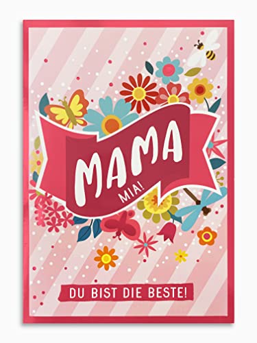 bentino MUSIK-Geburtstagskarte, Glückwunschkarte spielt den Song Mammamia, ABBA (Coverversion), DIN A5 Set mit Umschlag von bentino
