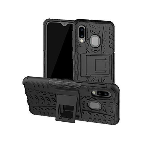 betterfon | Outdoor Handy Tasche Hybrid Case Schutz Hülle Panzer TPU Silikon Hard Cover Bumper für Samsung Galaxy A20e SM-A202 Schwarz von betterfon