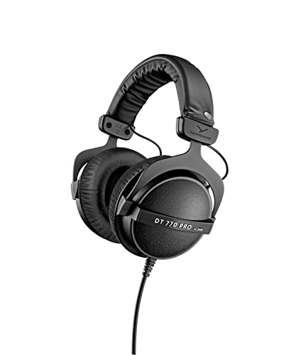 beyerdynamic DT 770 PRO 32 Ohm Over-Ear-Studiokopfhörer in schwarz. Geschlossene Bauweise, kabelgebunden für professionellen Sound im Studio und an mobilen Endgeräten wie Tablets und Smartphones von beyerdynamic