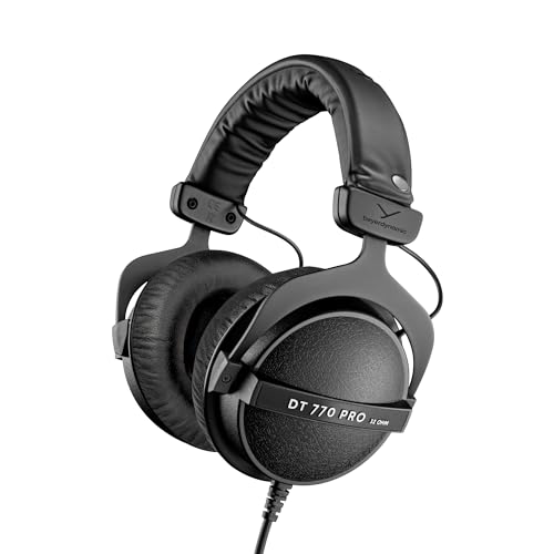 beyerdynamic DT 770 PRO 32 Ohm Over-Ear-Studiokopfhörer in schwarz. Geschlossene Bauweise, kabelgebunden für professionellen Sound im Studio und an mobilen Endgeräten wie Tablets und Smartphones von beyerdynamic