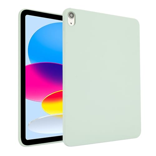 Tablet-Schutz Compatible with iPad 10th Generation Case 2022 10.9 Inch Case, Flexible TPU Protective Cover Thin Slim Lightweight Shockproof Case Back Case Protection Tablet-Zubehör(Mint Green) von bigcgreen