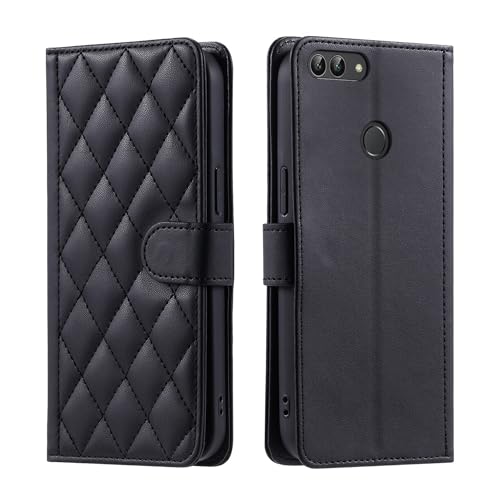 Telefon-Bildschirmschutz Compatible with Huawei P smart/honor 9 Lite/Enjoy 7S Wallet case with Credit Card Holder,Soft PU Leather Magnetic Wrist Shoulder Strap, Flip Folio Book PU Leather Phone case S von bigcgreen