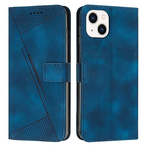 Telefon-Bildschirmschutz Kompatibel Mit IPhone 13 Mini Wallet Flip Phone Case Kartensteckplatzhalter Flip Cover Phone Case Handschlaufe Phone Case Kompatibel Mit IPhone 13 Mini Telefonzubehör(Blue) von bigcgreen