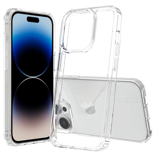 Telefonschutz Durchsichtige Hülle, kompatibel mit iPhone 14 Pro, robuste, stoßfeste, transparente Handyhülle, schlanke, transparente, kratzfeste und absorbierende Hülle Telefonzubehör(Transparently) von bigcgreen