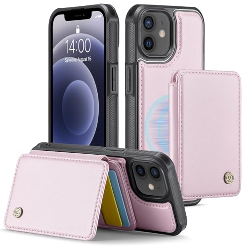 Telefonschutz Kompatibel mit iPhone 12 Pro Hülle Brieftasche mit Kreditkartenhalter, magnetische 2-in-1 abnehmbare Brieftasche aus TPU-Leder mit Ständer, doppeltem Magnetverschluss und langlebiger sto von bigcgreen