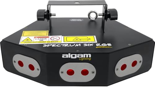 ALGAM LIGHTING - SPECTRUM SIX RGB - Animationslaser 6 Strahlen 360 mW RGB – Laserklasse 3B – IP20 – 300 x 210 x 140 mm ALGAM LIGHTING - SPECTRUM SIX RGB - Animationslaser 6 Strahlen 360 mW RGB – Laserklasse 3B – IP20 – 300 x 210 x 140 mm