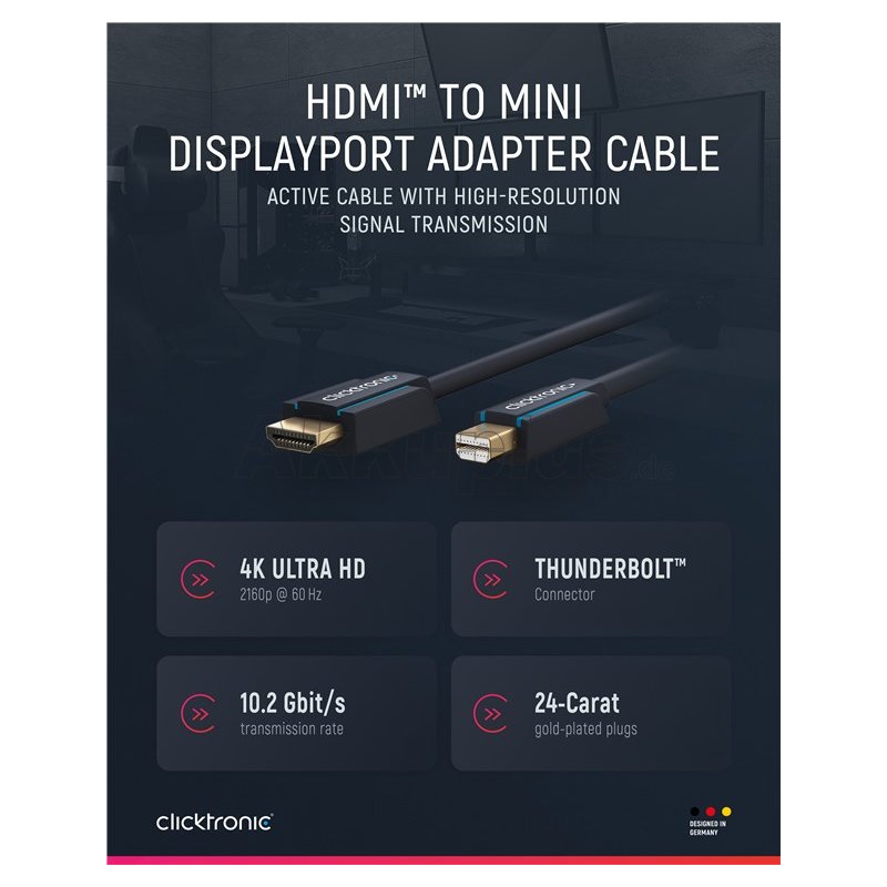 Aktives mini DisplayPort™-auf-HDMI™-Adapterkabel