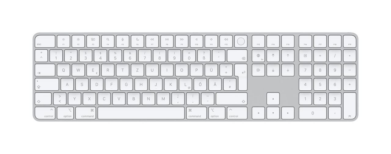 Apple Magic Keyboard mit Touch ID und Ziffernblock für Mac Modelle mit Apple Chip – Deutsch MK2C3D/A
