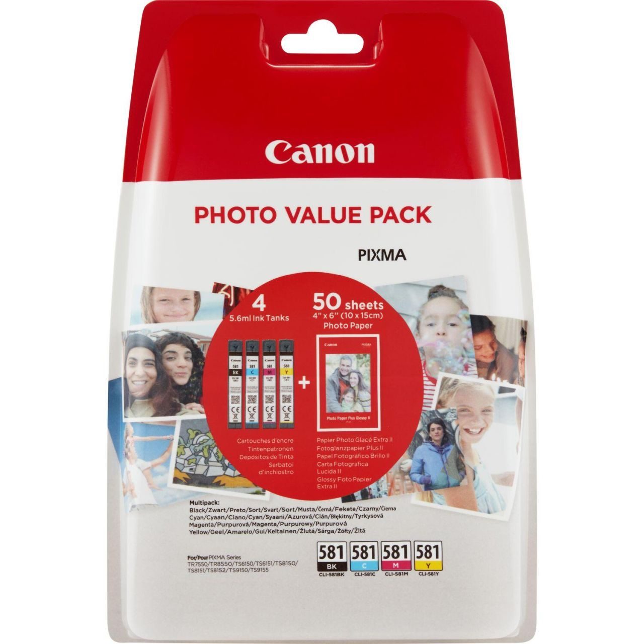 Canon Original CLI-581 Druckerpatronen - Value Pack (2106C005)