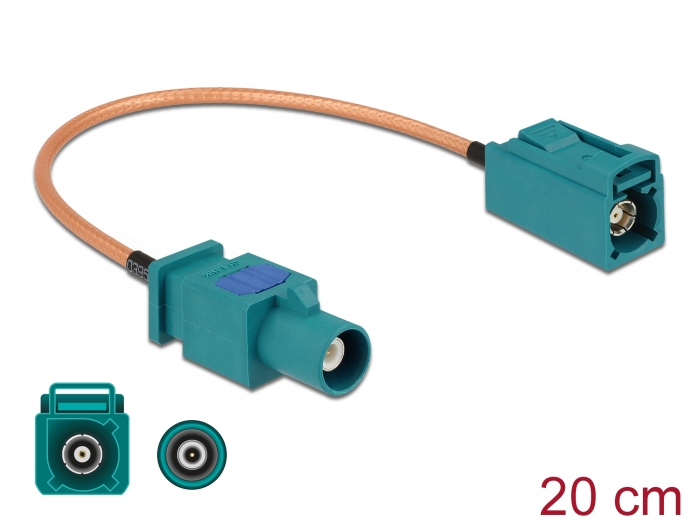 Delock Antennenkabel FAKRA Z Stecker > FAKRA Z Buchse RG-316 20 cm