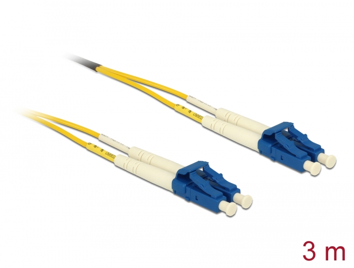 Delock Kabel Lichtwellenleiter LC > LC Singlemode OS2 3 m Delock Kabel Lichtwellenleiter LC > LC Singlemode OS2 3 m