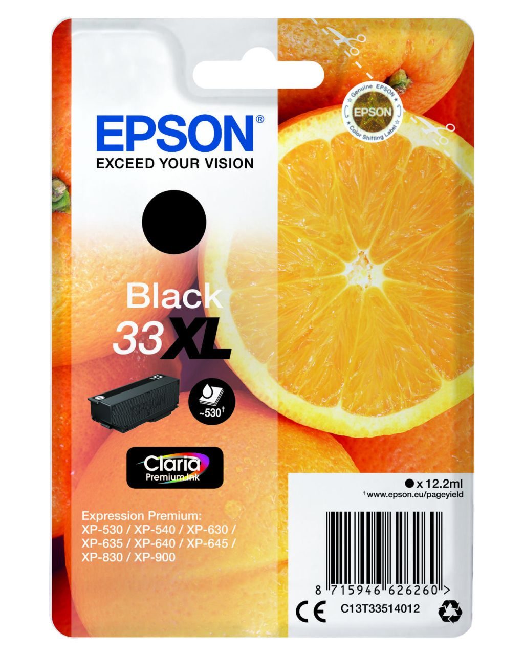 Epson Original 33XL Orange Druckerpatrone - schwarz (C13T33514012)