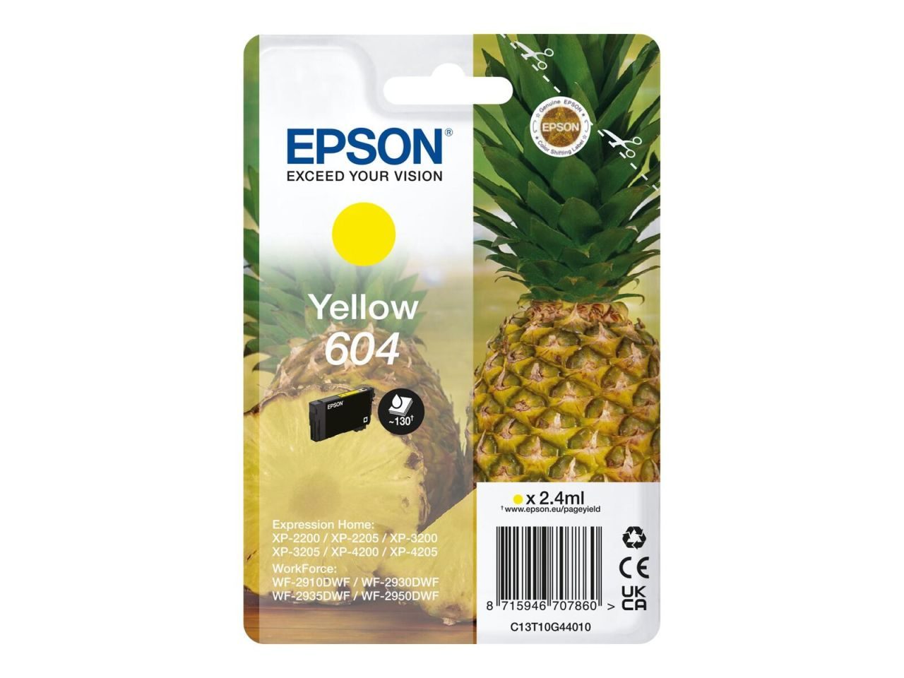 Epson Original 604 Ananas Druckerpatrone - gelb (C13T10G44010)