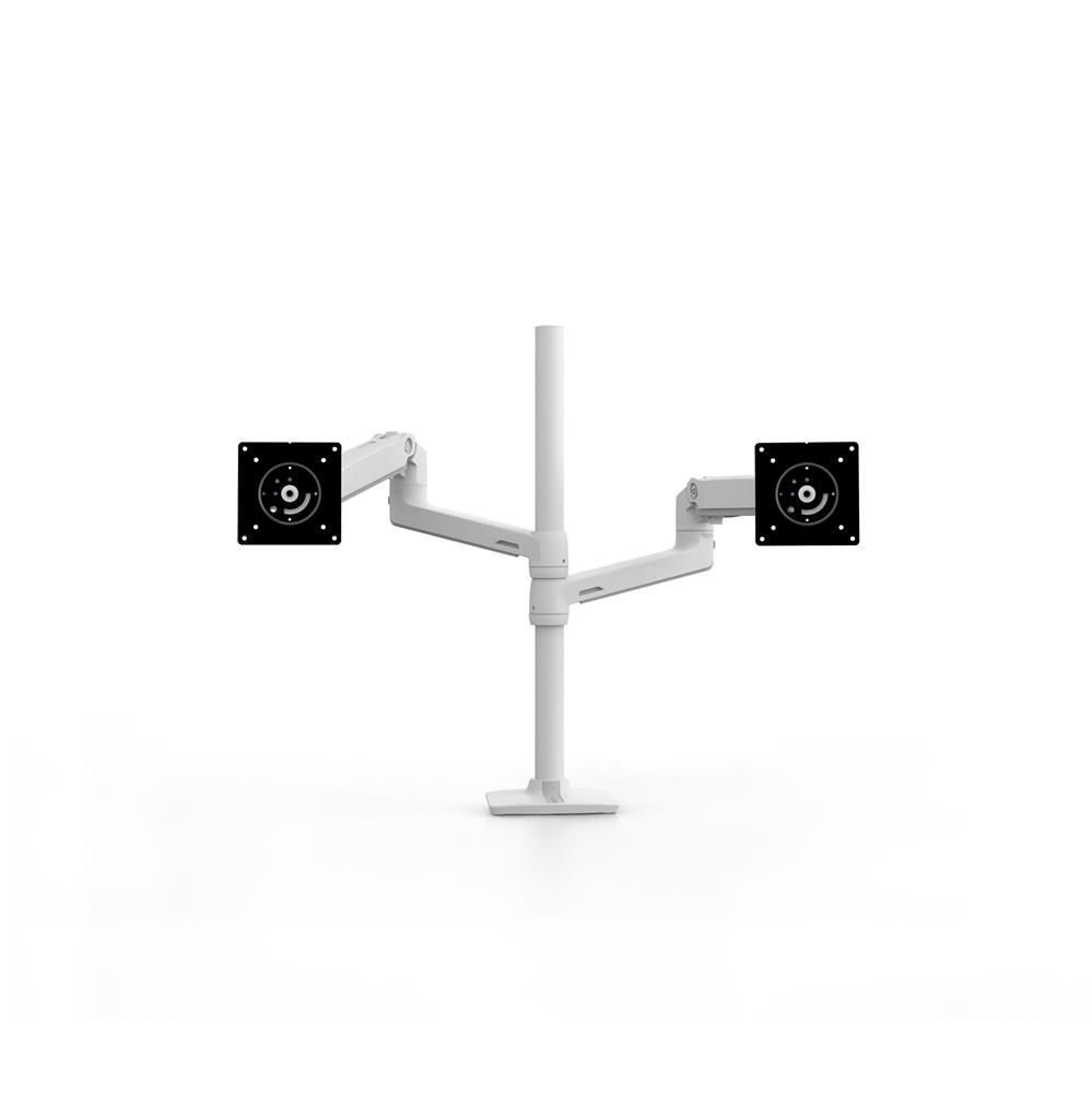 Ergotron LX Dual Monitorarm Tischhalterung für zwei Monitore bis 101,6 cm 40 Zoll weiß/grau