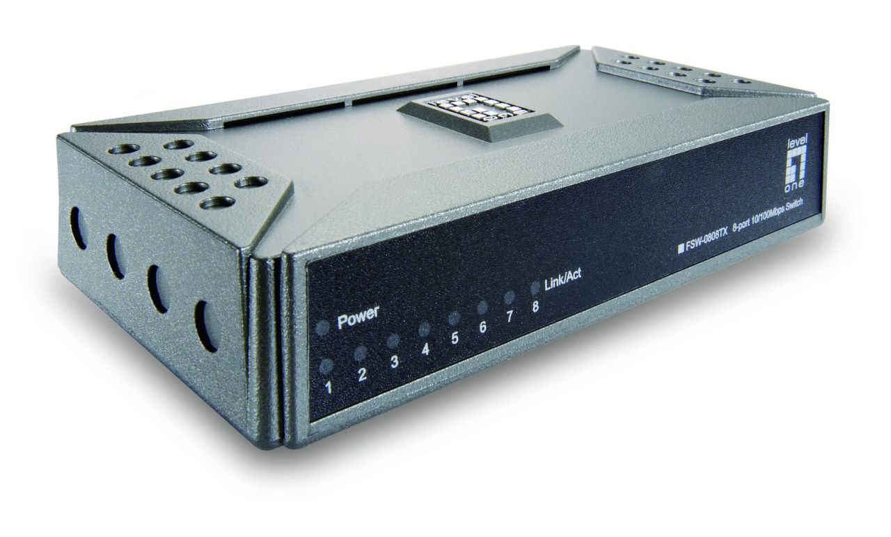 LevelOne FSW-0808TX 8-Port Fast Ethernet Switch