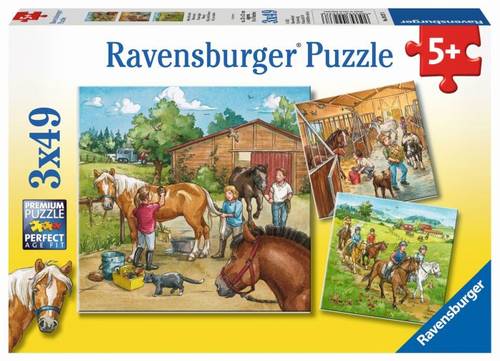 Ravensburger 09237 Puzzle Mein Reiterhof 3 x 49 Teile 9237