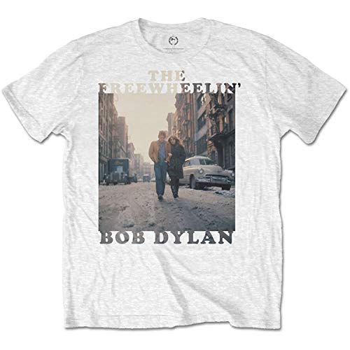 T-Shirt # S Unisex White # the Freewheelin' von Bob Dylan