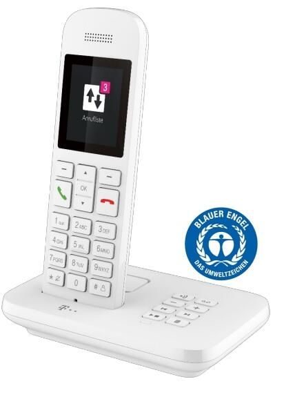 Telekom Sinus A12 Festnetz-Telefon mit Basis und AB Weiss