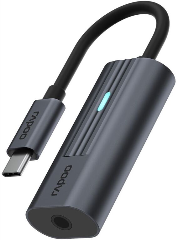 rapoo USB-C>3,5 mm Adapter (Grau)