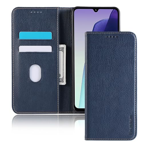 binandteam Handyhülle für Xiaomi Redmi 14C 4G Hülle Leder mit Premium Leder für Xiaomi Redmi 14C 4G Hülle Klappbar Flip Case Cover Schutzhülle für Xiaomi Redmi 14C 4G (6.88") - Blau von binandteam