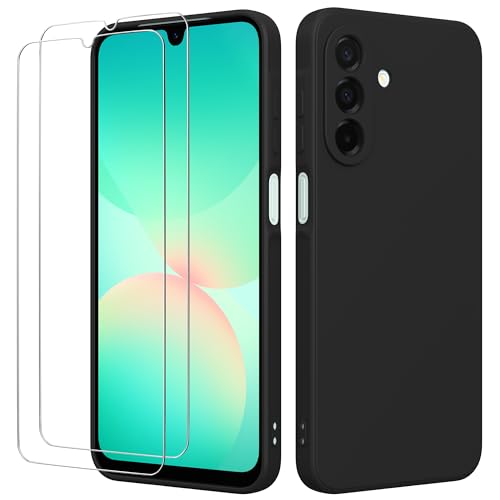 binandteam Hülle für Samsung Galaxy A26 5G mit 2 Stück Schutzfolie Handyhülle,Dünne Weiche TPU Stoßfeste Flüssigsilikonhülle Silikonhülle, Anti-Scratch mit Microfiber Schutzhülle - Schwarz binandteam Hülle für Samsung Galaxy A26 5G mit 2 Stück Schutzfolie Handyhülle,Dünne Weiche TPU Stoßfeste Flüssigsilikonhülle Silikonhülle, Anti-Scratch mit Microfiber Schutzhülle - Schwarz von binandteam