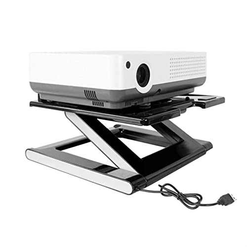 Projektorständer Desktop Projector Stand Home Cooling Projector Shelf Punch-Folding Projector Rack Tragbare einstellbare Projektorbestände Projektorhalterung für die Wand(Schwarz) von birene