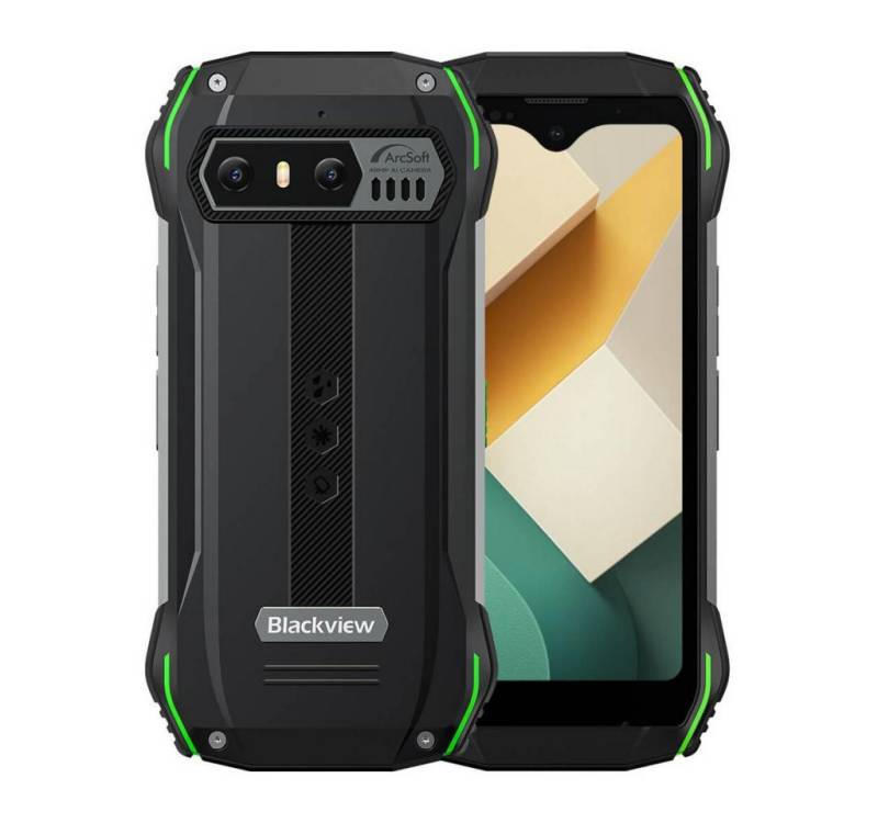 blackview N6000 Rugged Mini Outdoorhandy mit 8 GB RAM und 256 GB Speicher Smartphone (10.92 cm/4.3 Zoll, 48 MP Kamera, 18W Schnellladung, Ultralinearer Boxlautsprecher mit Smart-PA) von blackview