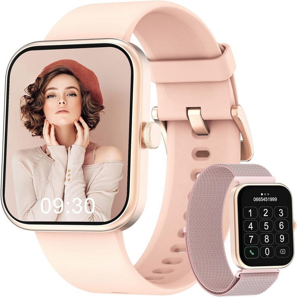 blackview Smartwatch für Herren und Damen Smartwatch (1,83 Zoll, Android iOS), Anrufe Smart Watch für Damen Fitnessuhr, Armbanduhr mit Pulsmesser von blackview