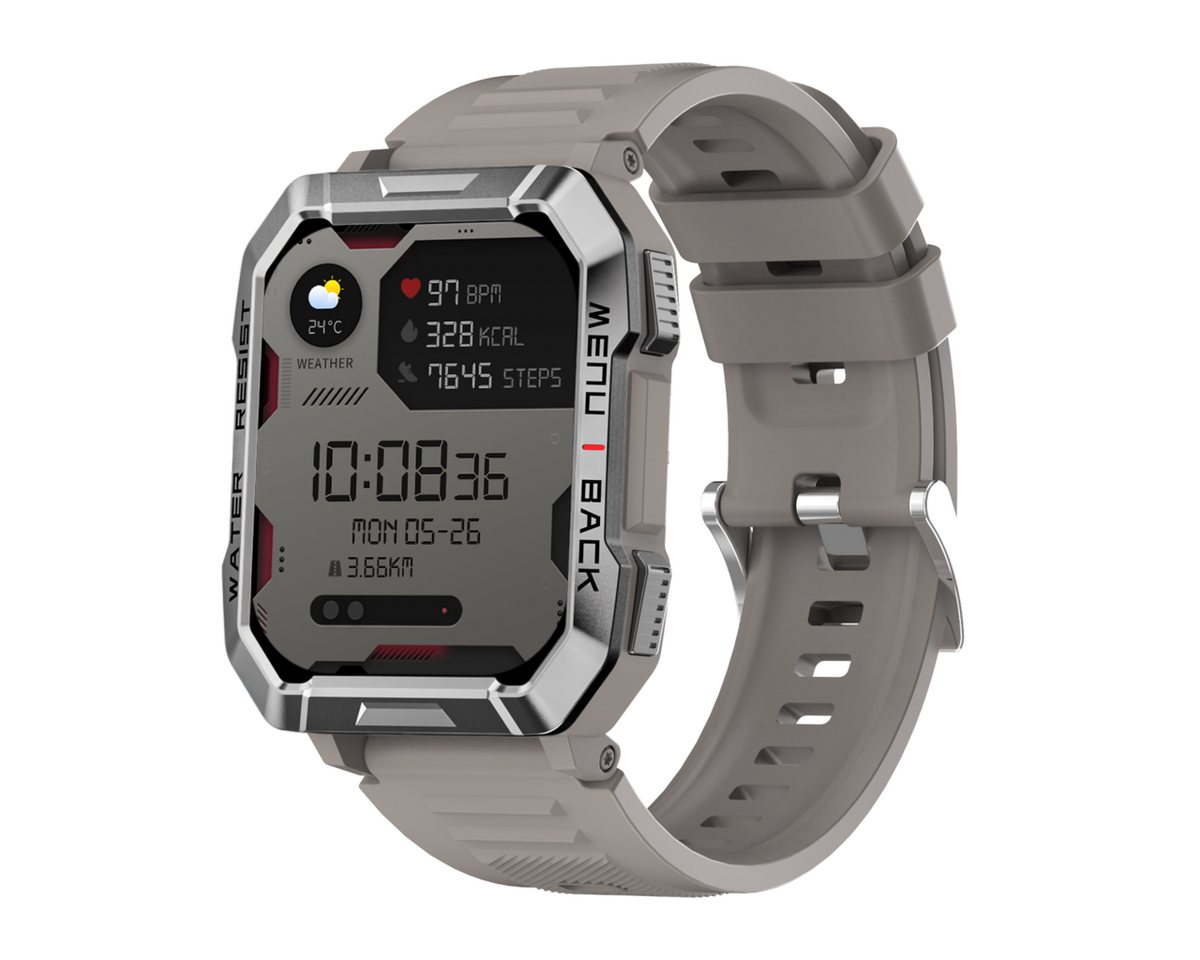 blackview W60 Smartwatch (2.01 Zoll), Fitness Tracker, Gesundheitsfunktionen, Wasserdicht, für Android IOS von blackview