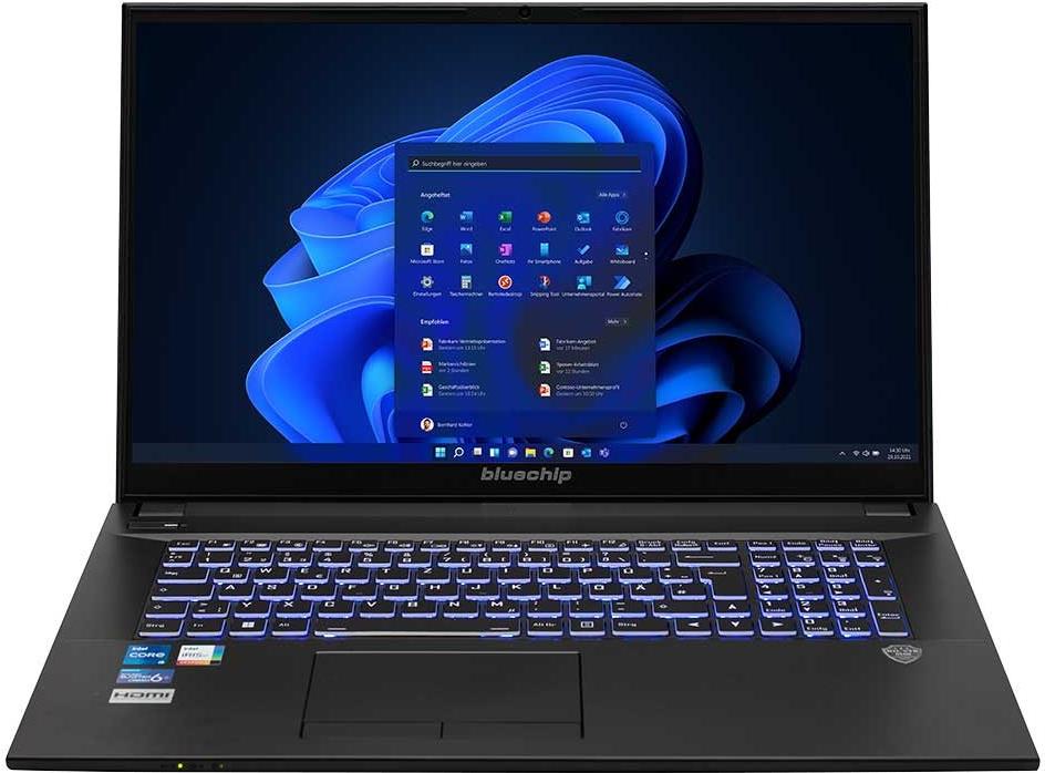 bluechip TRAVELline B17W27 - Intel� Core� i5 - 43,9 cm (17.3") - 1920 x 1080 Pixel - 8 GB - 500 GB - Windows 11 Pro (881301) von bluechip