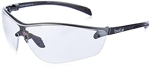 Mil-Tec Bollé Safety Silppsi, Schwarze Schutzbrille, Klare Objektive, Einheitsgröße Serie Silium+ von bollé